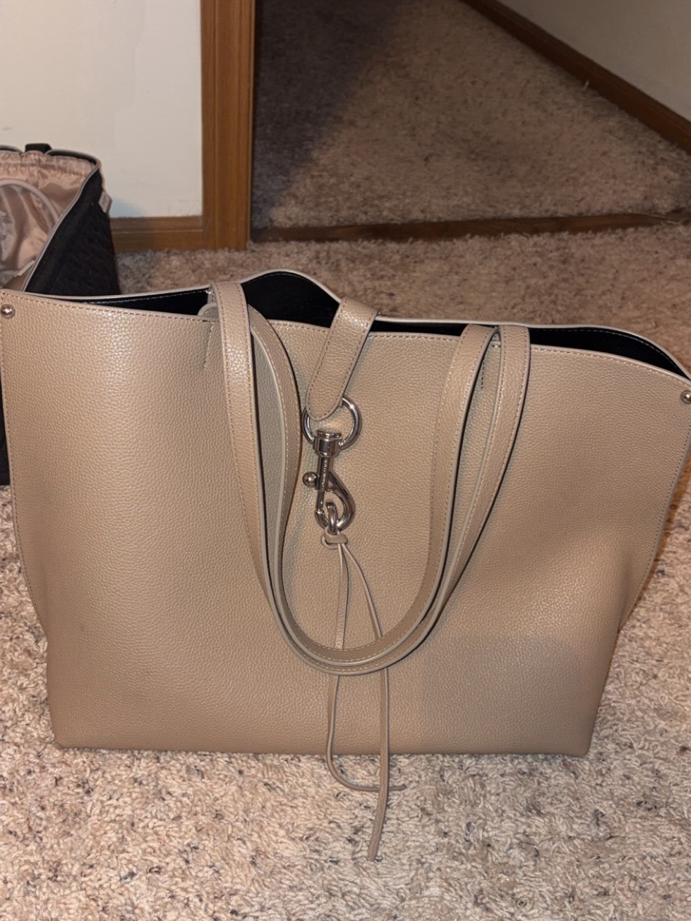 Rebecca Minkoff Megan Tote in the color Stone with Silver Hardware